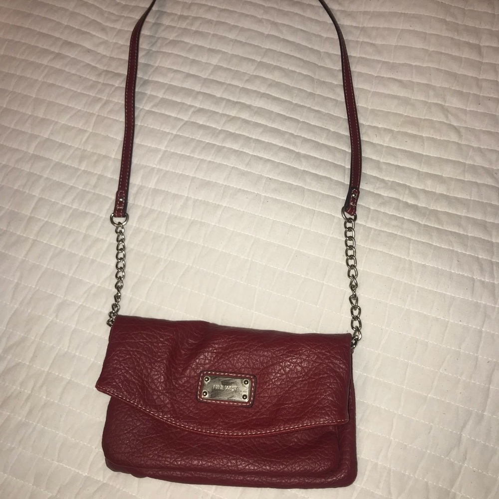 Red Nine West Cross Body/Wristlet